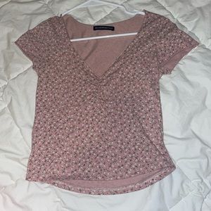 Brandy Melville pink floral top